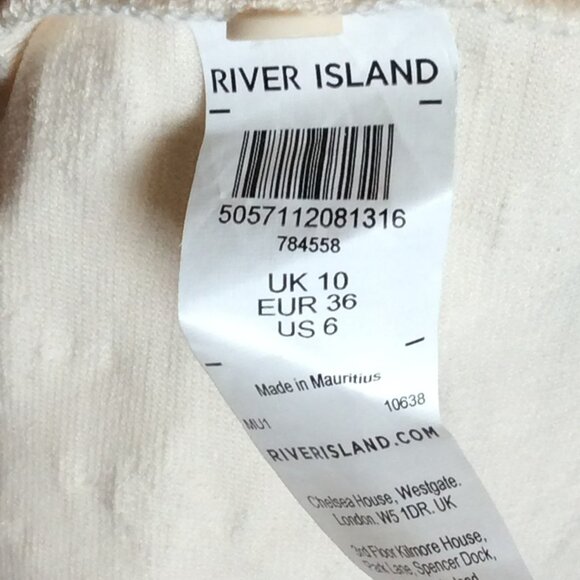 River Island Women's Beige Fit & Flare Baby Doll Cut Out Back Dress Size 6 US Ne - Picture 10 of 15